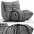 Elegant Modern Lounge Chair Togo 3D model small image 6
