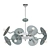 Glamourous Venussiano Crystal Chandelier 3D model small image 3