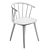 Modern Rubber Wood Chair 3D model small image 2