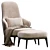 Sleek Modern Leslie Armchair Design 3D model small image 2