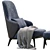 Sleek Modern Leslie Armchair Design 3D model small image 4