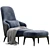 Sleek Modern Leslie Armchair Design 3D model small image 6