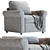 Plush Roll-Arm Chair in 2016 3D model small image 2