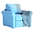 Plush Roll-Arm Chair in 2016 3D model small image 6