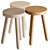 Oak Stool One, Modern Design 3D model small image 2