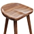 Elegant Walnut Bar Stool 3D model small image 2