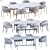  Modern Marble Dining Set 3D model small image 6