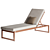 Minimalist Outdoor Lounger: Landscape Integration 3D model small image 1