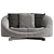 Hill Tufted Small Sofa 72cm 3D model small image 2