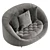 Hill Tufted Small Sofa 72cm 3D model small image 5