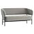 Modern Metal Fabric Small Sofa 3D model small image 1