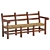 Pieve 4533 Wooden Small Sofa 3D model small image 1