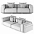 Space-Saving Hideway Sofa Design 3D model small image 5