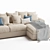 Plush Chaise Sofa Unwind Comfort 3D model small image 2