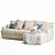 Plush Chaise Sofa Unwind Comfort 3D model small image 3