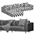 Elegant Arflex Claudine L Sofa 3D model small image 6