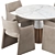 Luxurious Faux Mohair Dining Table 3D model small image 2
