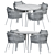  Modern Ethimo Porto Dining Set 3D model small image 3