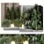 Lush Bush and Tree Set 3D model small image 2