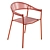 Terracotta Synthetic Rope Outdoor Chair 3D model small image 1