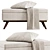 Sleek Owen Bench Set with Plush Accessories 3D model small image 3