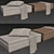 Sleek Owen Bench Set with Plush Accessories 3D model small image 6