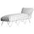 Elegant Cushioned Sun Lounger 3D model small image 4