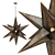 Corbett Star Bronze Pendant Light 3D model small image 1