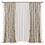 Modern Geometric Curtains 586 3D model small image 1