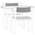 Luxury Dining Set: Archi Chair & Accent Table 3D model small image 5