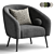 Elegant DAVI Armchair for Sale 3D model small image 3