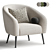 Elegant DAVI Armchair for Sale 3D model small image 4