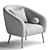 Elegant DAVI Armchair for Sale 3D model small image 6