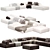 Sleek Design Pipeline Sofa Set 3D model small image 3
