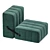 Contemporary Modular Armchair 2013 3D model small image 4