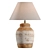 Rustic White Teracotta Table Lamp 3D model small image 1