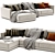 Braxton 2PC Sectional: Contemporary Comfort 3D model small image 1