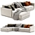 Braxton 2PC Sectional: Contemporary Comfort 3D model small image 2