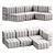  Versatile Curt Modular Sofa 3D model small image 5