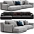 Modern Chaise Longue Sofa 2017 3D model small image 3