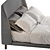 Layton Low Upholstered Bed Queen 3D model small image 3