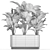 Exotic Plant Set in Concrete Pot 3D model small image 6