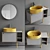 Cielo Theo Vanity Washbasin Set 3D model small image 1