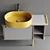 Cielo Theo Vanity Washbasin Set 3D model small image 3