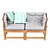 Outdoor Modular 2-Seater Sofa Set 3D model small image 2