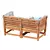 Outdoor Modular 2-Seater Sofa Set 3D model small image 4
