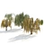 Animated Weeping Willow Tree Set 3D model small image 4