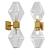 Elegant Gold Crystal Wall Sconce 3D model small image 1