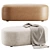 Stylish Guest Pouf Bench Set 3D model small image 2