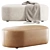 Stylish Guest Pouf Bench Set 3D model small image 5